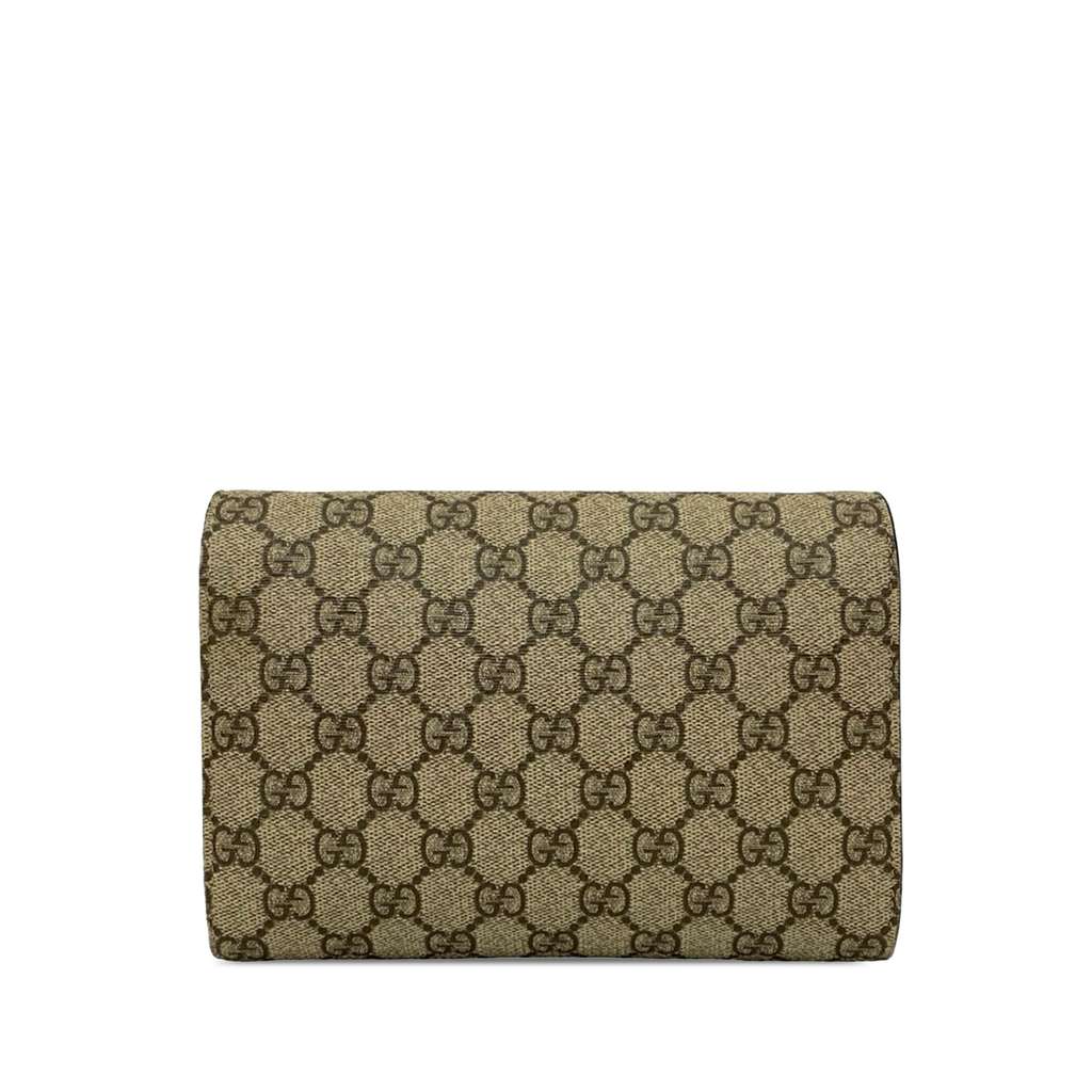 Gucci GG Supreme Dionysus Wallet on Chain Beige Canvas Good condition - Back View