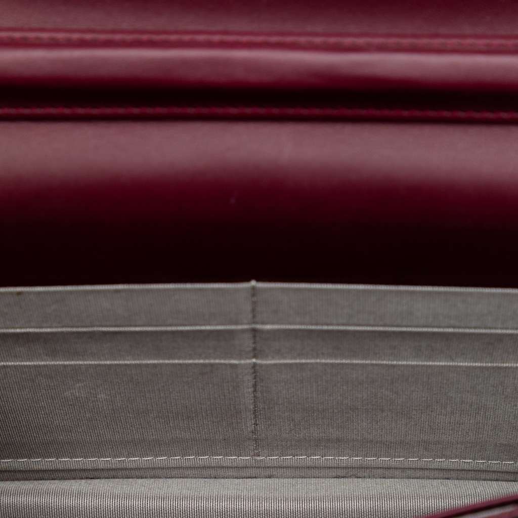 Chanel CC Quilted Patent Brilliant Wallet On Chain Red Leather Good condition - Model View