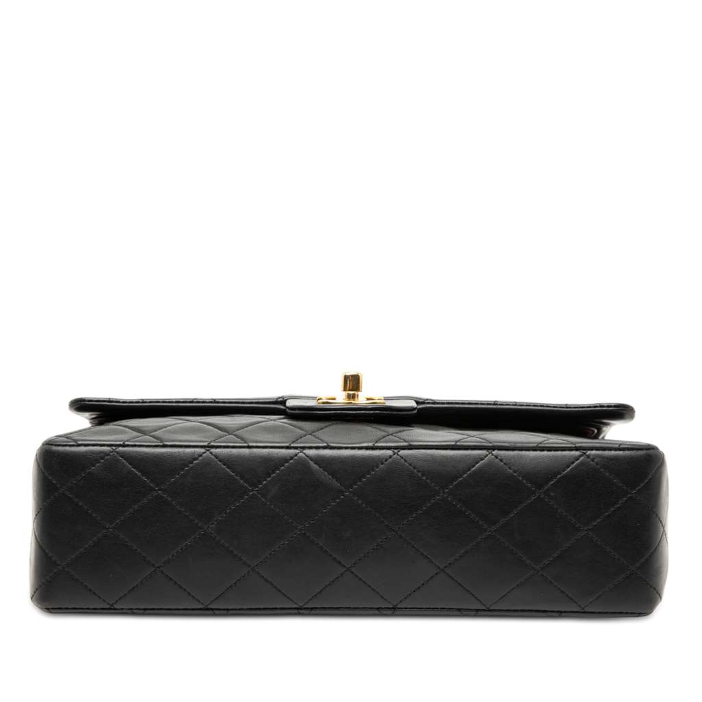 Chanel Medium Classic Lambskin Double Flap Black Leather Good condition - Inside View