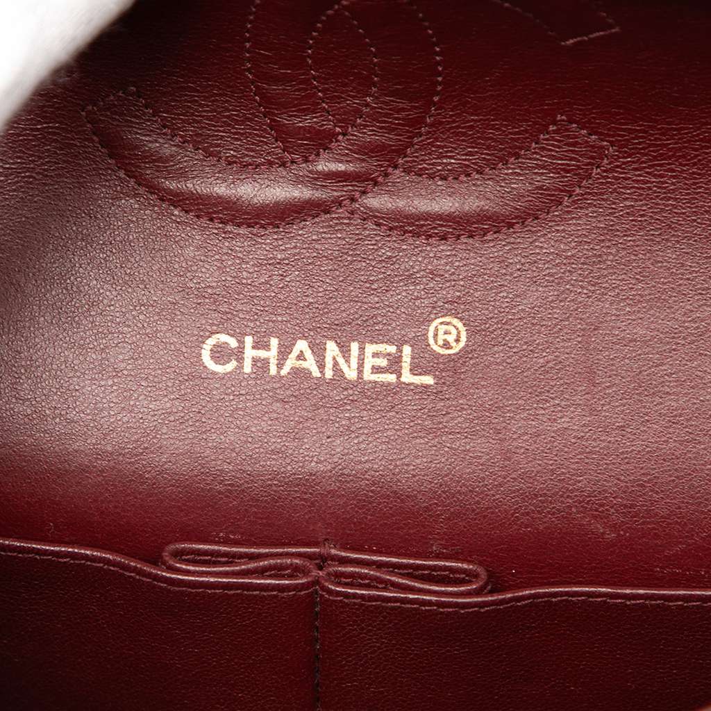 Chanel Medium Classic Lambskin Double Flap Black Leather Good condition - Box View