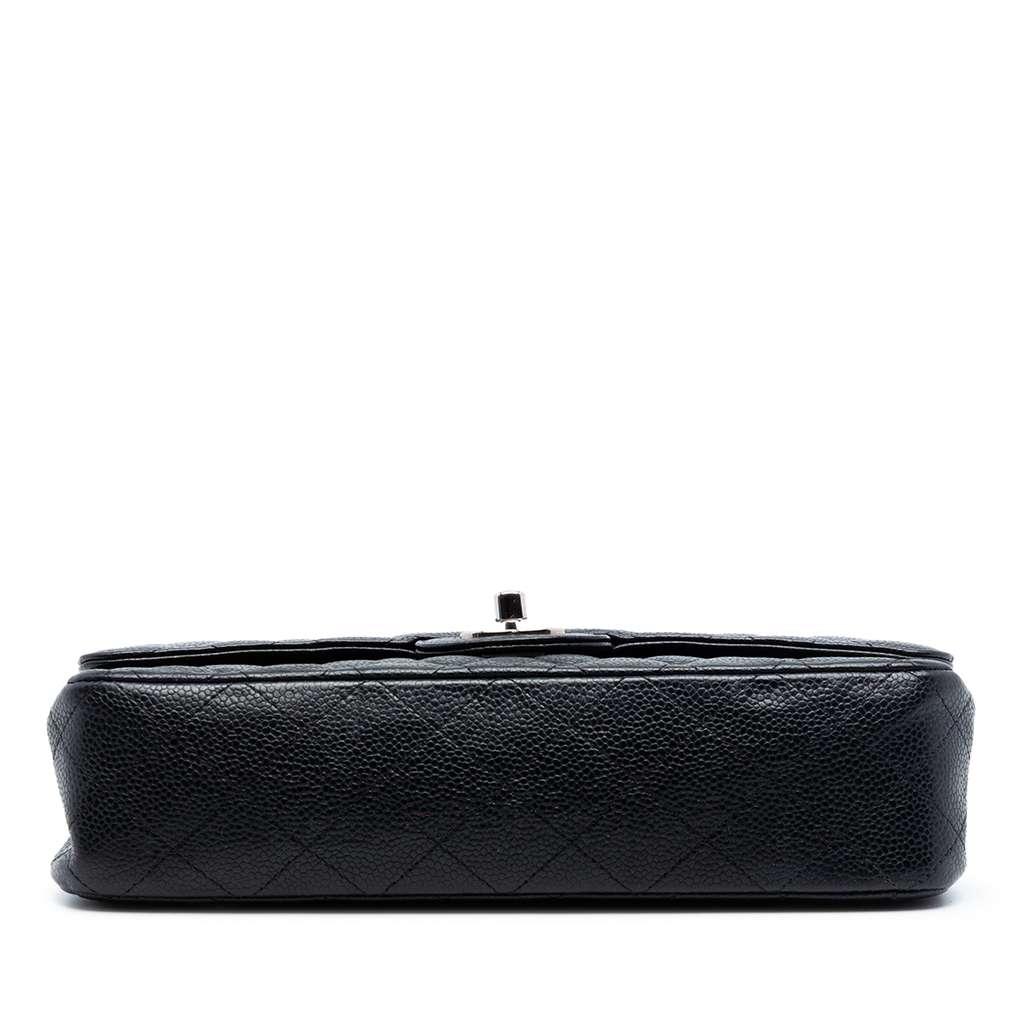 Chanel Medium Classic Caviar Double Flap Black Leather Good condition - Inside View