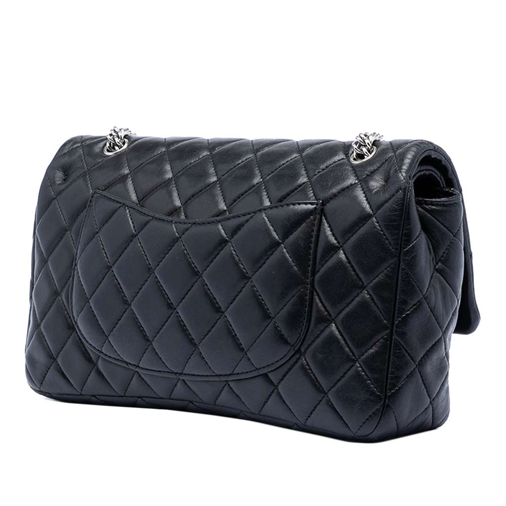 Chanel Paris Edinburgh Medium Lambskin Coco Sporran Flap Black Leather Good condition - Back View