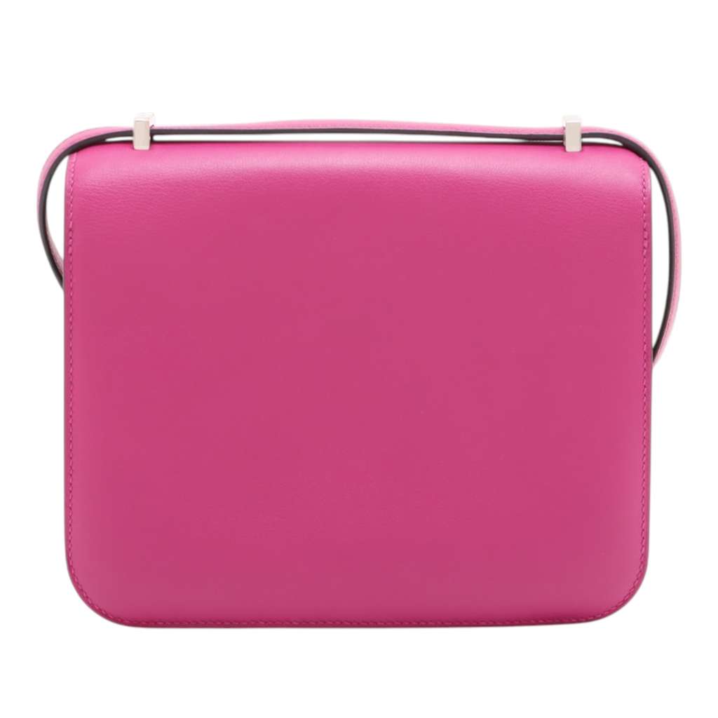 Hermès Mini Swift Constance 18 Pink Leather Good condition - Back View