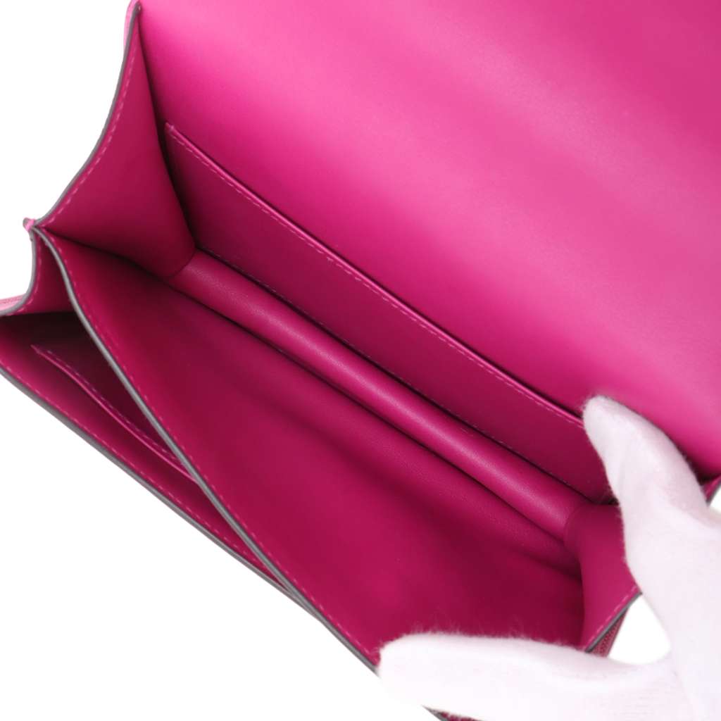 Hermès Mini Swift Constance 18 Pink Leather Good condition - Inside View