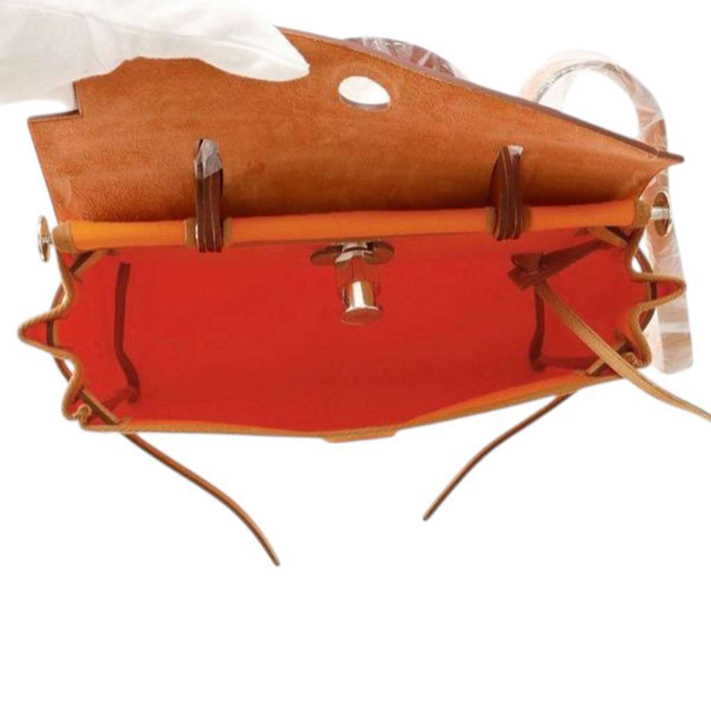 Hermès Toile Herbag Zip 31 Orange Canvas Good condition - Model View