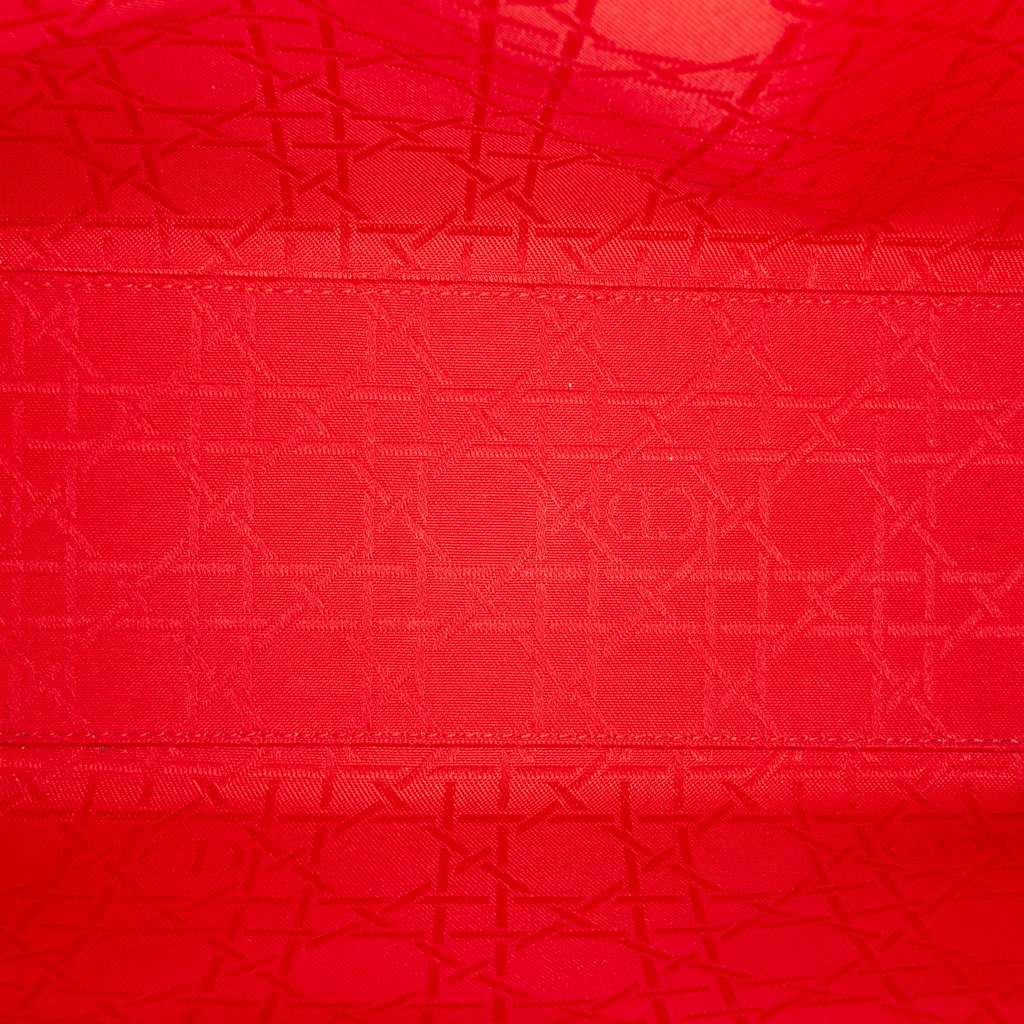 Dior Medium Patent Cannage Lady Dior Red Leather Good condition - Model View