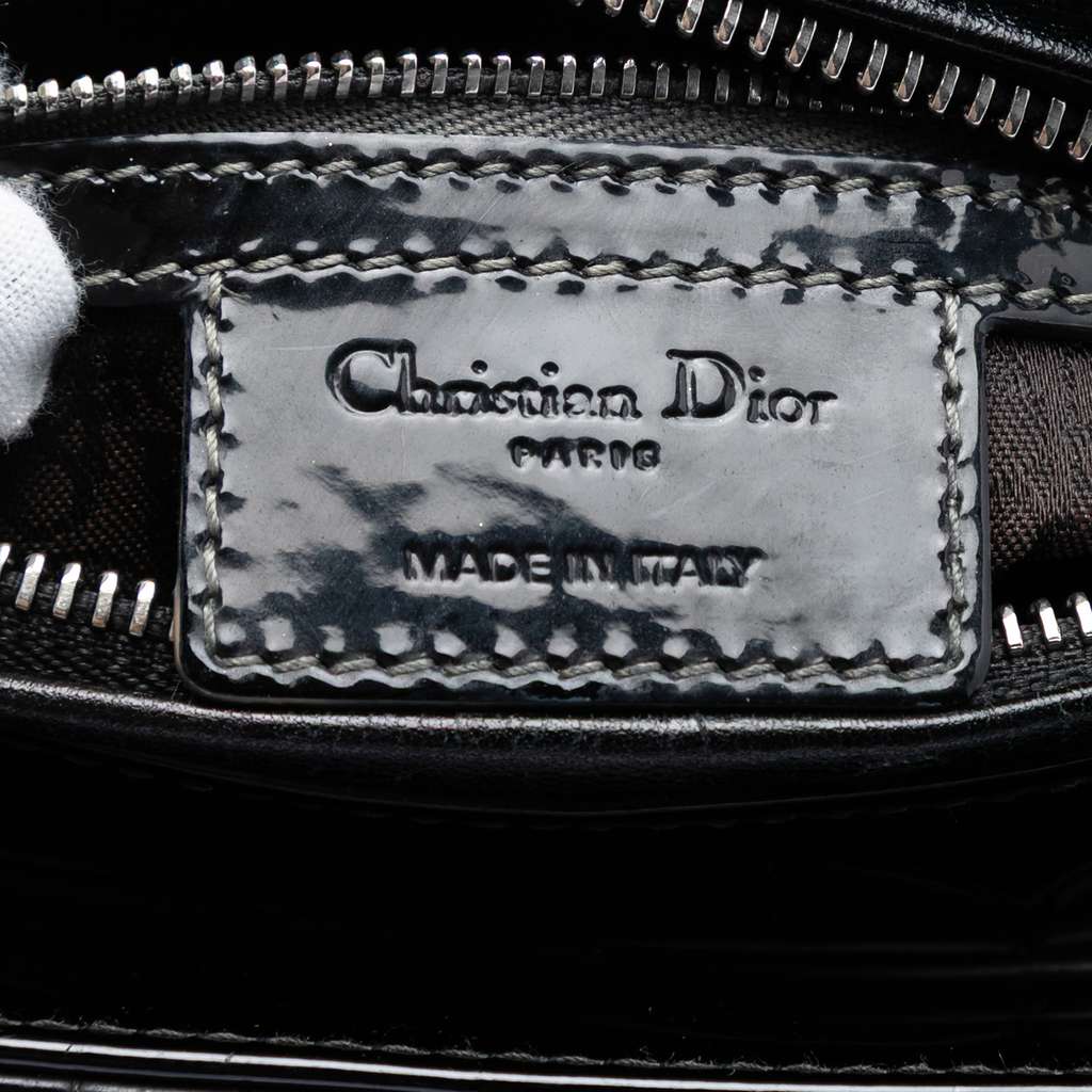 Dior Medium Patent Cannage Lady Dior Black Leather Good condition - Box View
