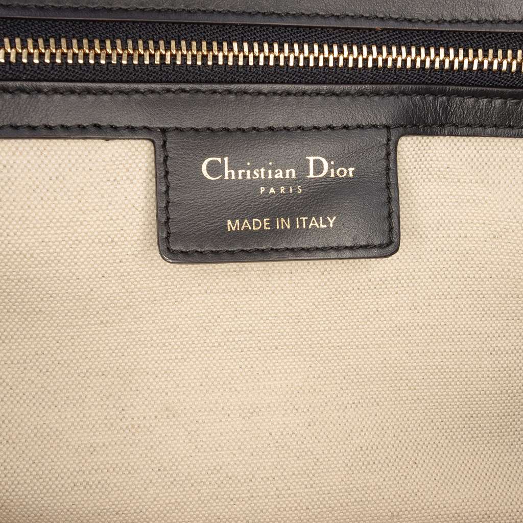 Dior Medium Leather Dior Vibe Zip Bowling Bag Black Leather Good condition - Box View