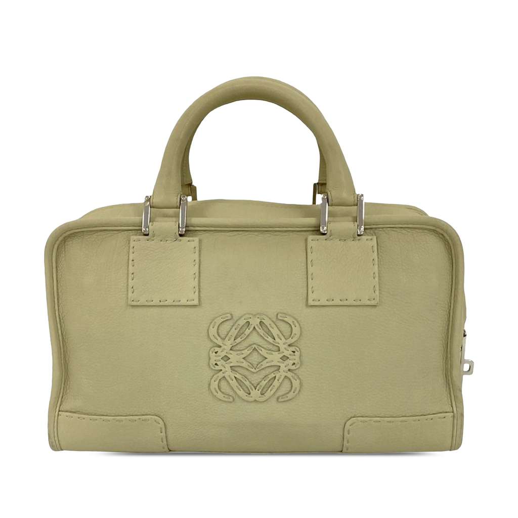 Loewe Leather Amazona 28 Green Leather Good condition - Back View