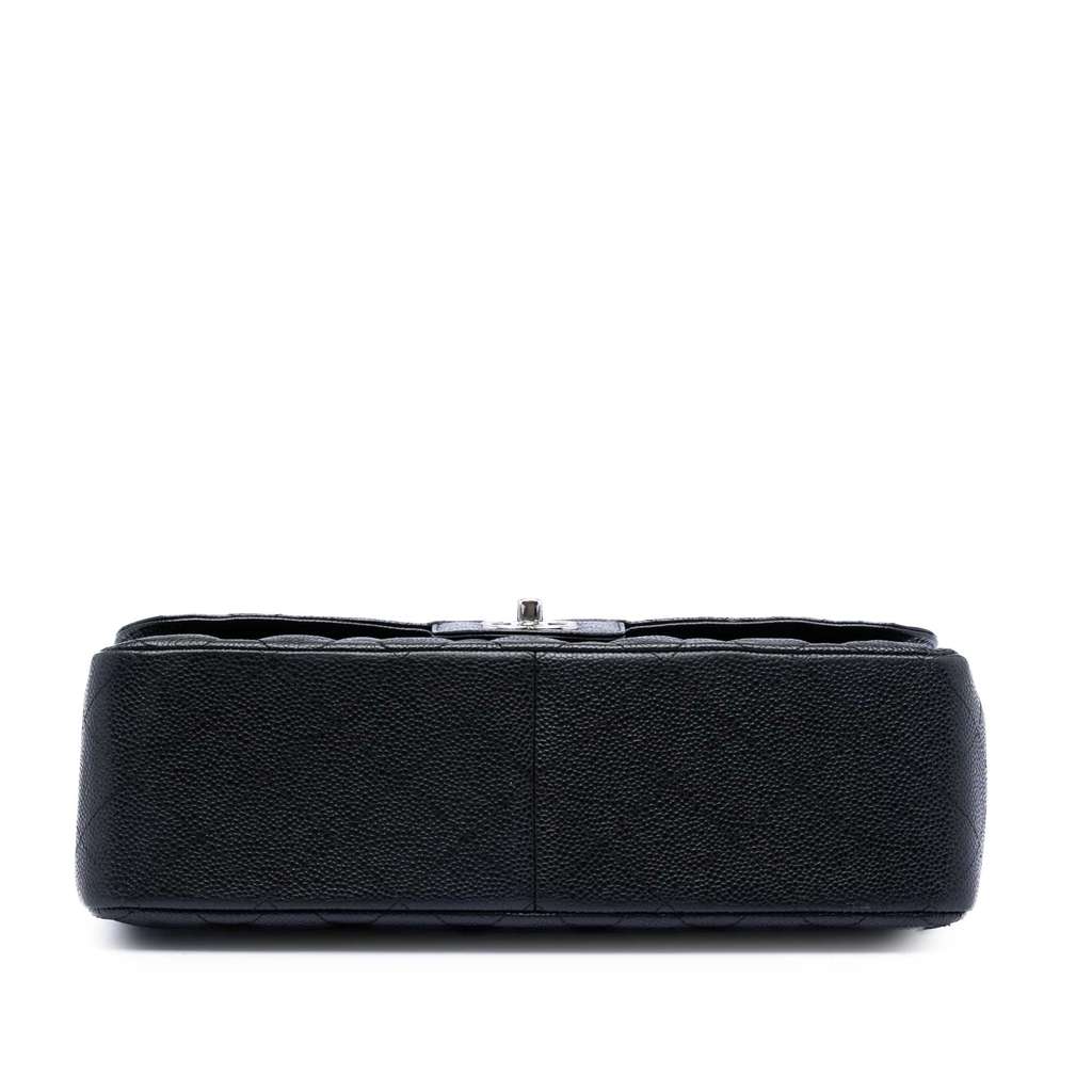 Chanel Jumbo Classic Caviar Double Flap Black Leather Good condition - Inside View