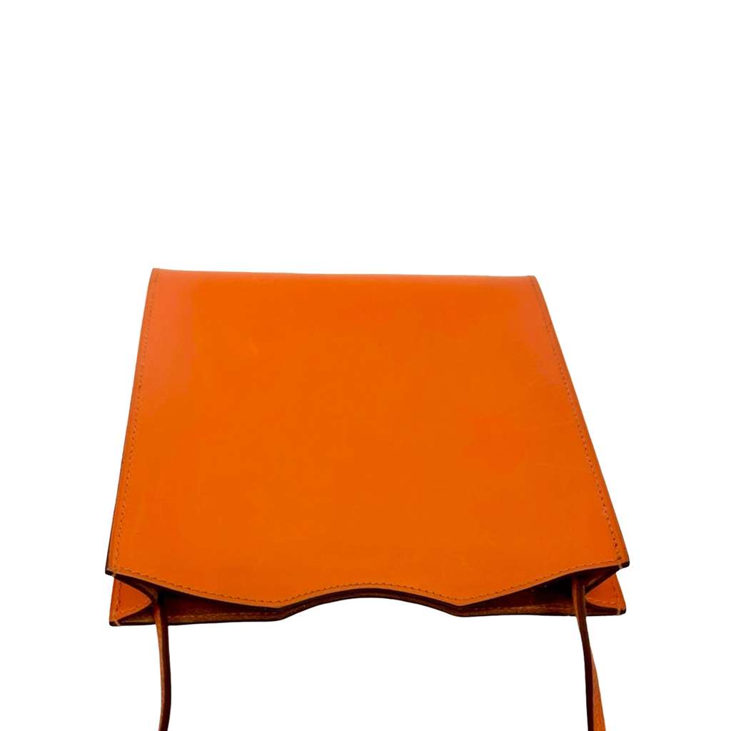 Hermès Box Calf Onimaitou Pochette Orange Leather Good condition - Inside View