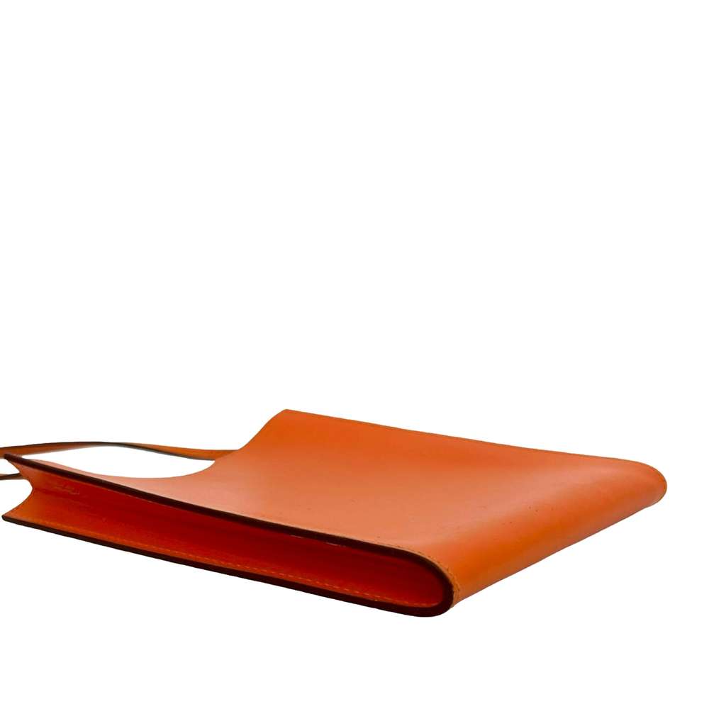 Hermès Box Calf Onimaitou Pochette Orange Leather Good condition - Model View