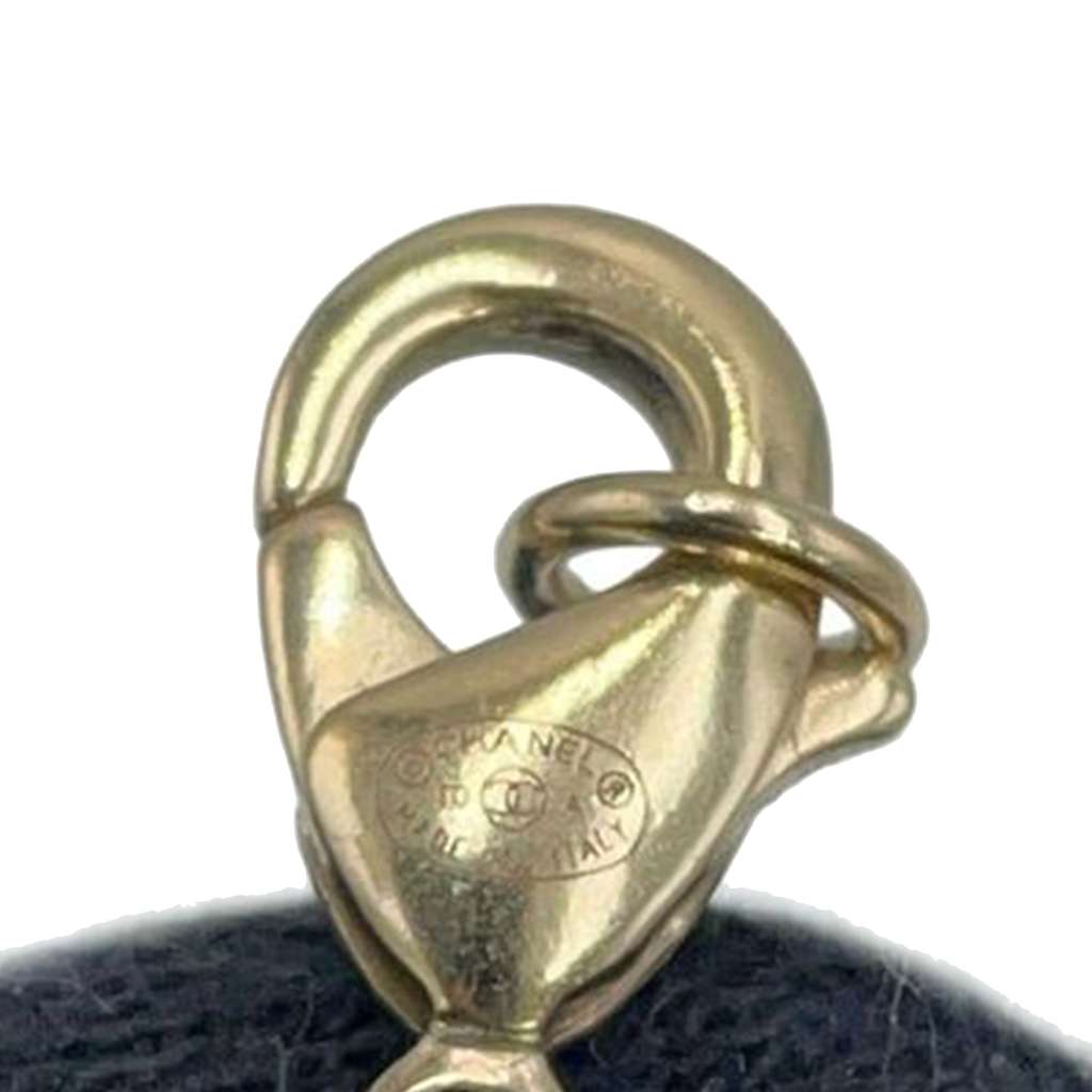 Chanel CC Crystal Faux Pearl Pendant Necklace Gold Metal Good condition - Box View