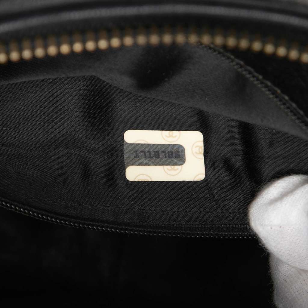 Chanel CC Quilted Lambskin Tassel Flap Camera Bag Black Leather Fair condition - Box View