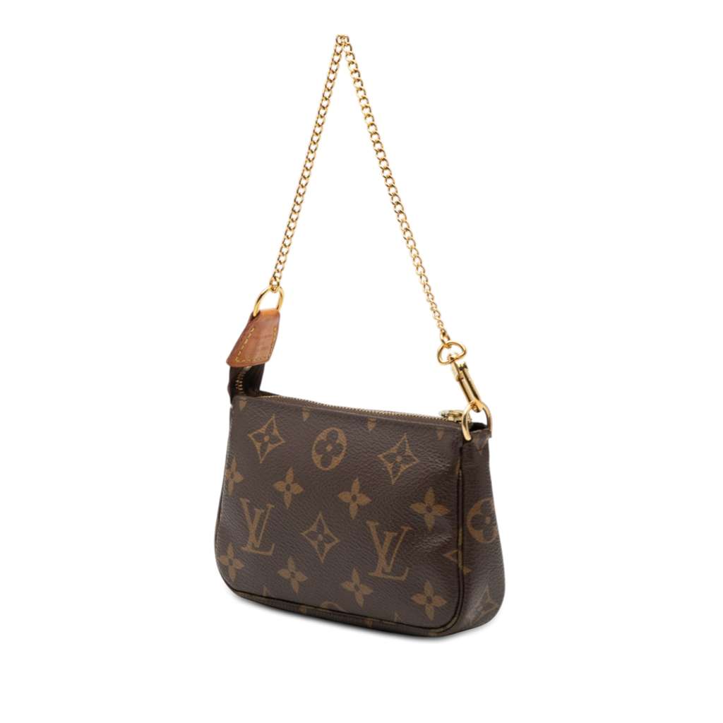 Louis Vuitton Monogram Mini Pochette Accessoires Brown Good condition - Back View