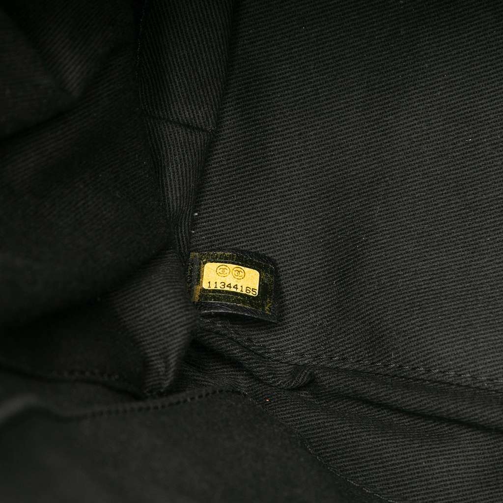 Chanel Terry Cloth Baby Animals Diaper Bag Black Cotton Good condition - Box View