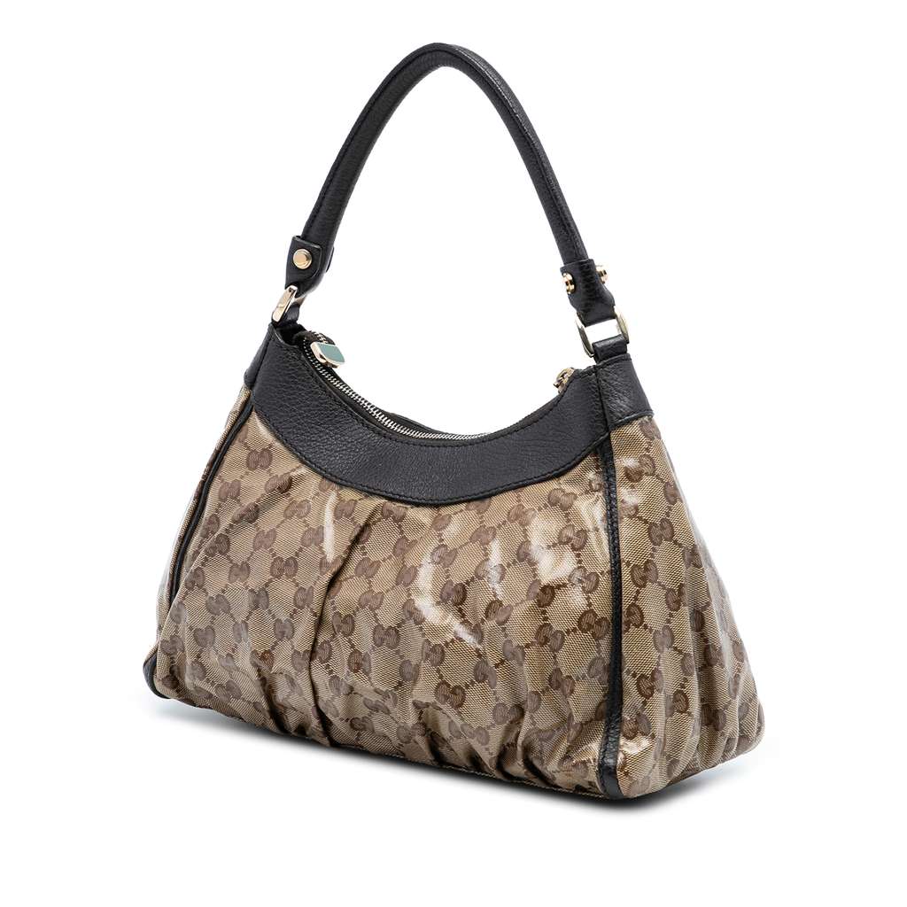 Gucci GG Crystal Abbey D Ring Shoulder Bag Beige Fair condition - Back View