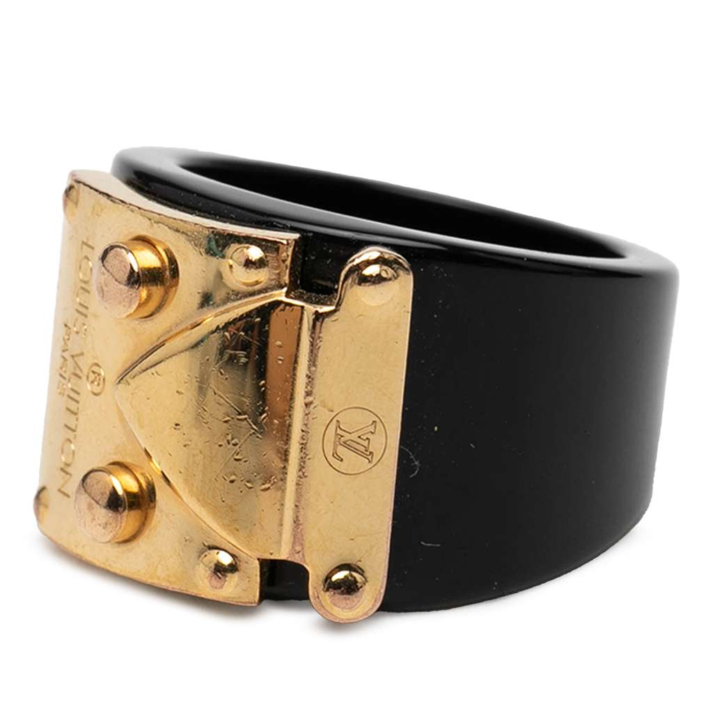 Louis Vuitton Resin Lock Me Ring L Black Good condition - Back View