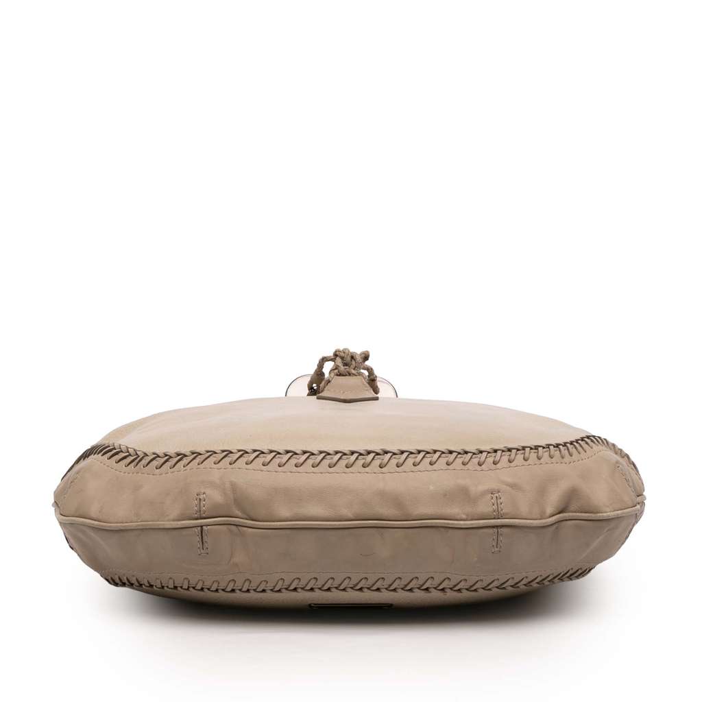 Burberry Leather Tassel Hobo Bag Beige Leather Fair condition - Inside View