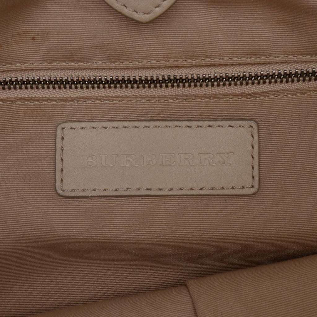 Burberry Leather Tassel Hobo Bag Beige Leather Fair condition - Box View