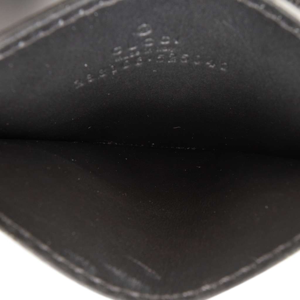 Gucci Guccissima Card Holder Black Leather Very good condition - Box View