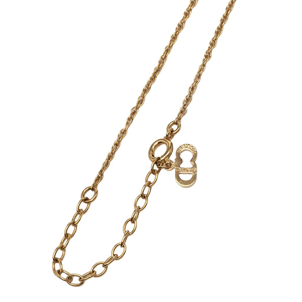 Dior Gold Plated CD Twisted Rope Chain Pendant Necklace Gold Metal Good condition - Model View