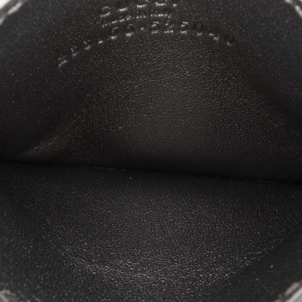 Gucci Guccissima Card Holder Black Leather Very good condition - Model View