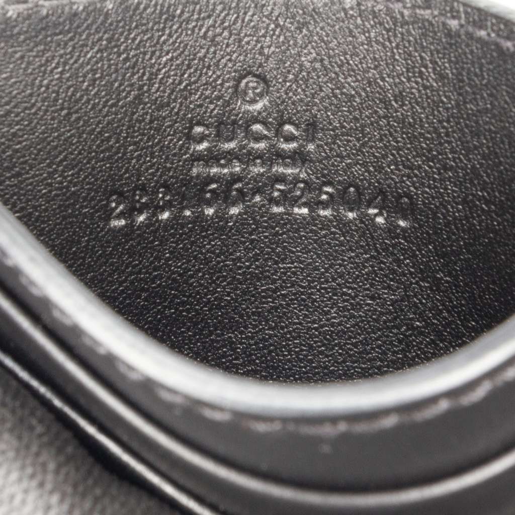 Gucci Guccissima Card Holder Black Leather Very good condition - Box View