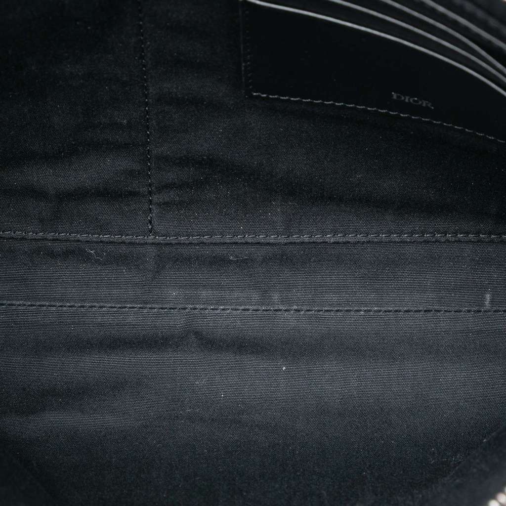 Dior Oblique Canvas Pouch Blue Canvas Good condition - Model View