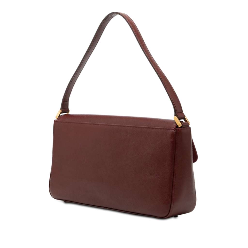 Burberry Leather Shoulder Bag Red Leather Good condition - Back View