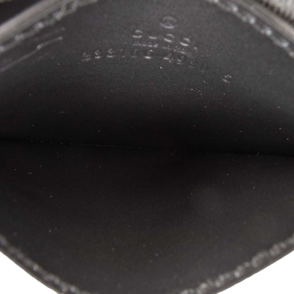 Gucci Guccissima Card Holder Black Leather Good condition - Model View