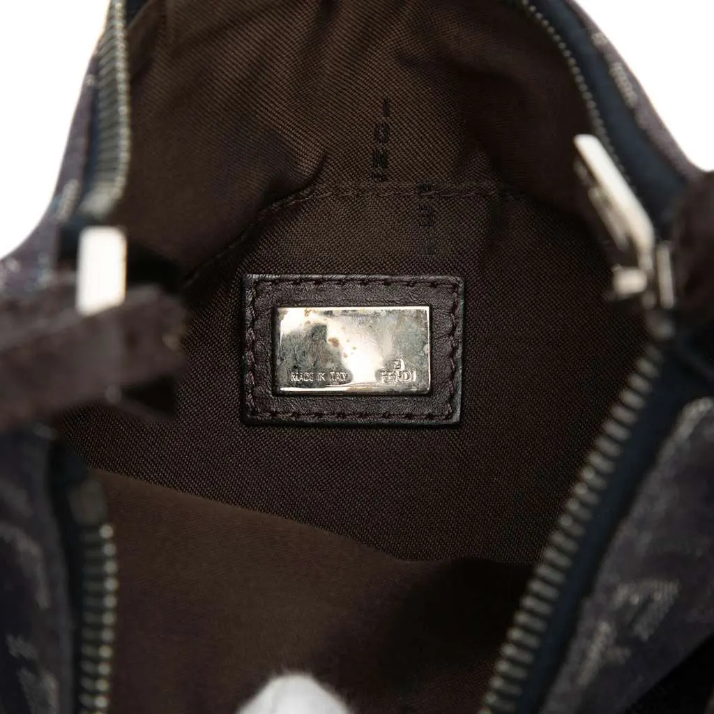 Fendi Zucchino Denim Crossbody Blue Denim Good - Box View