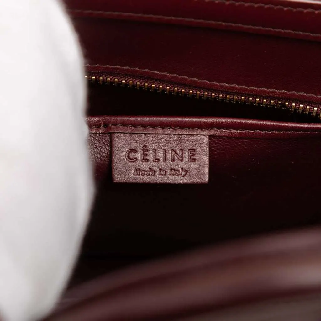 Celine Nano Tricolor Nubuck and Calfskin Luggage Tote Orange Leather Very good - Box View