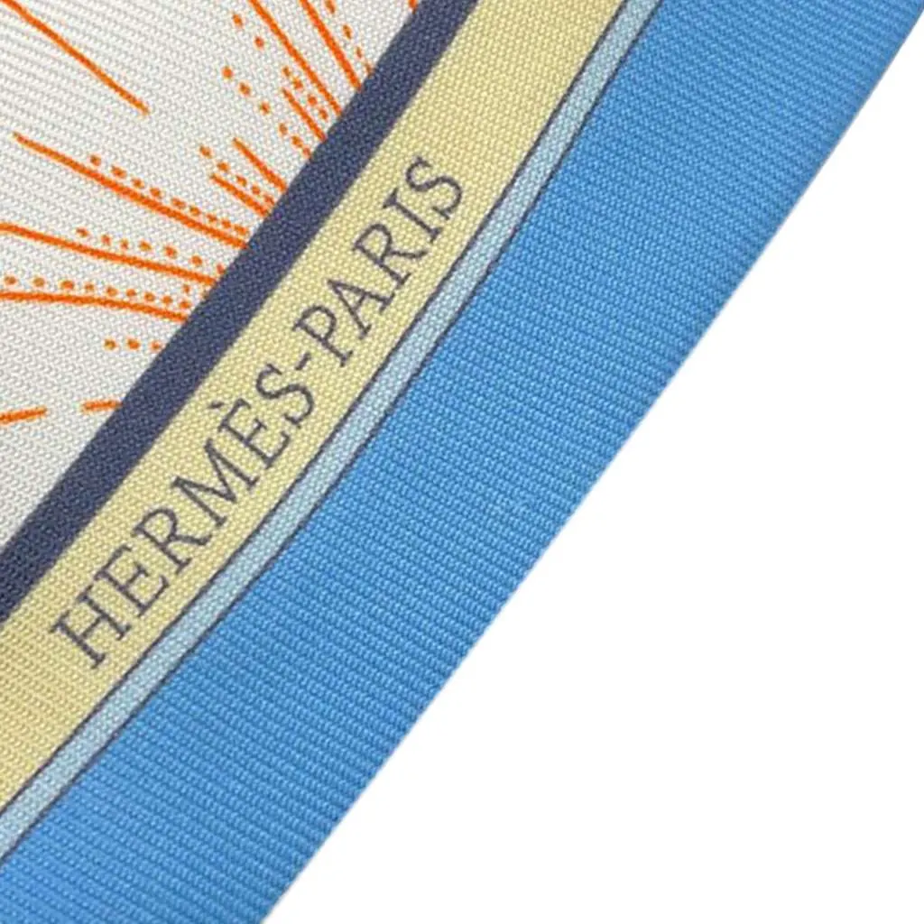 Hermès Precious Paradise Silk Twilly Scarf Blue Silk Good - Box View