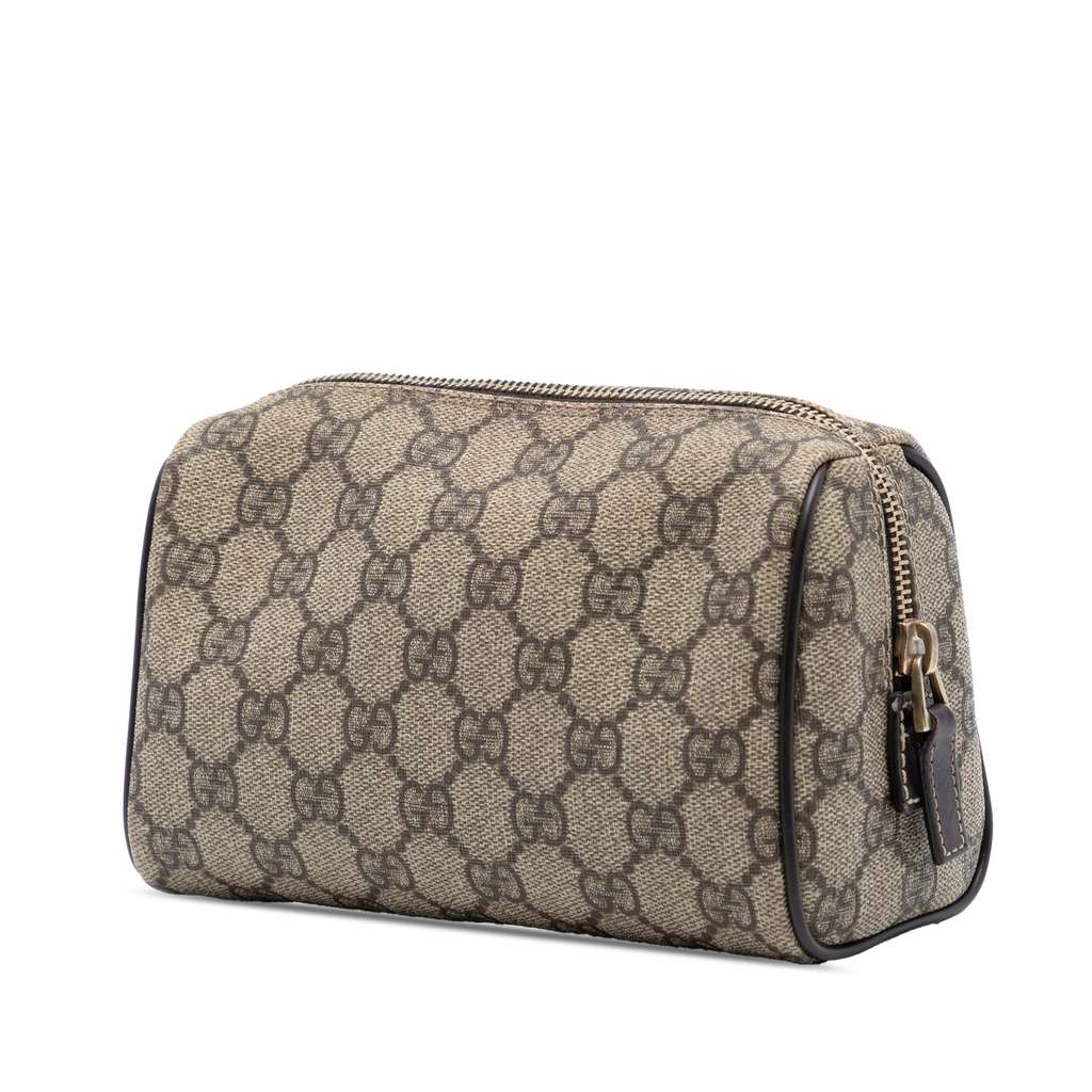 Gucci GG Supreme Pouch Beige Very good condition - Back View