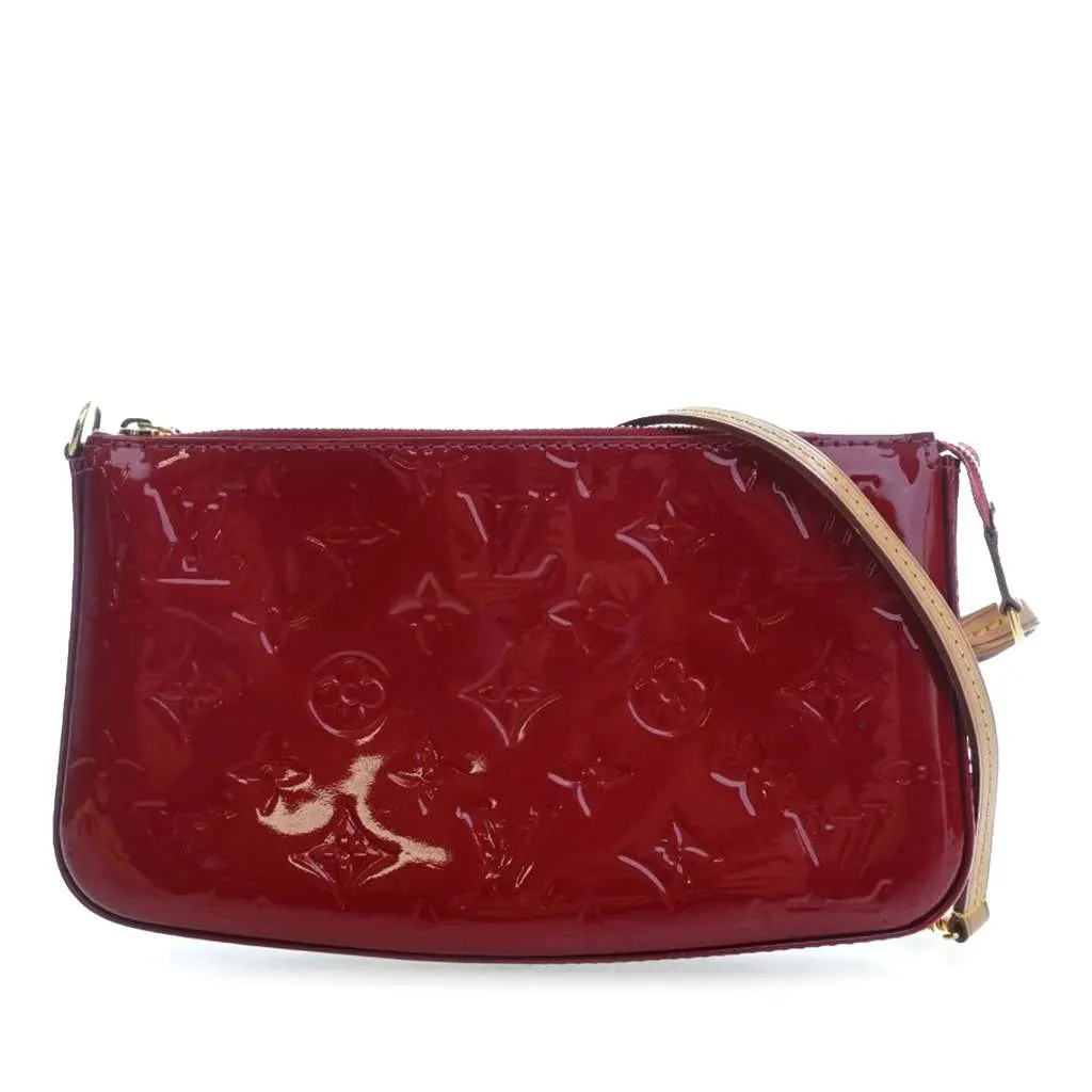 Louis Vuitton Monogram Vernis Pochette Accessoires Red Leather Very good - Front View