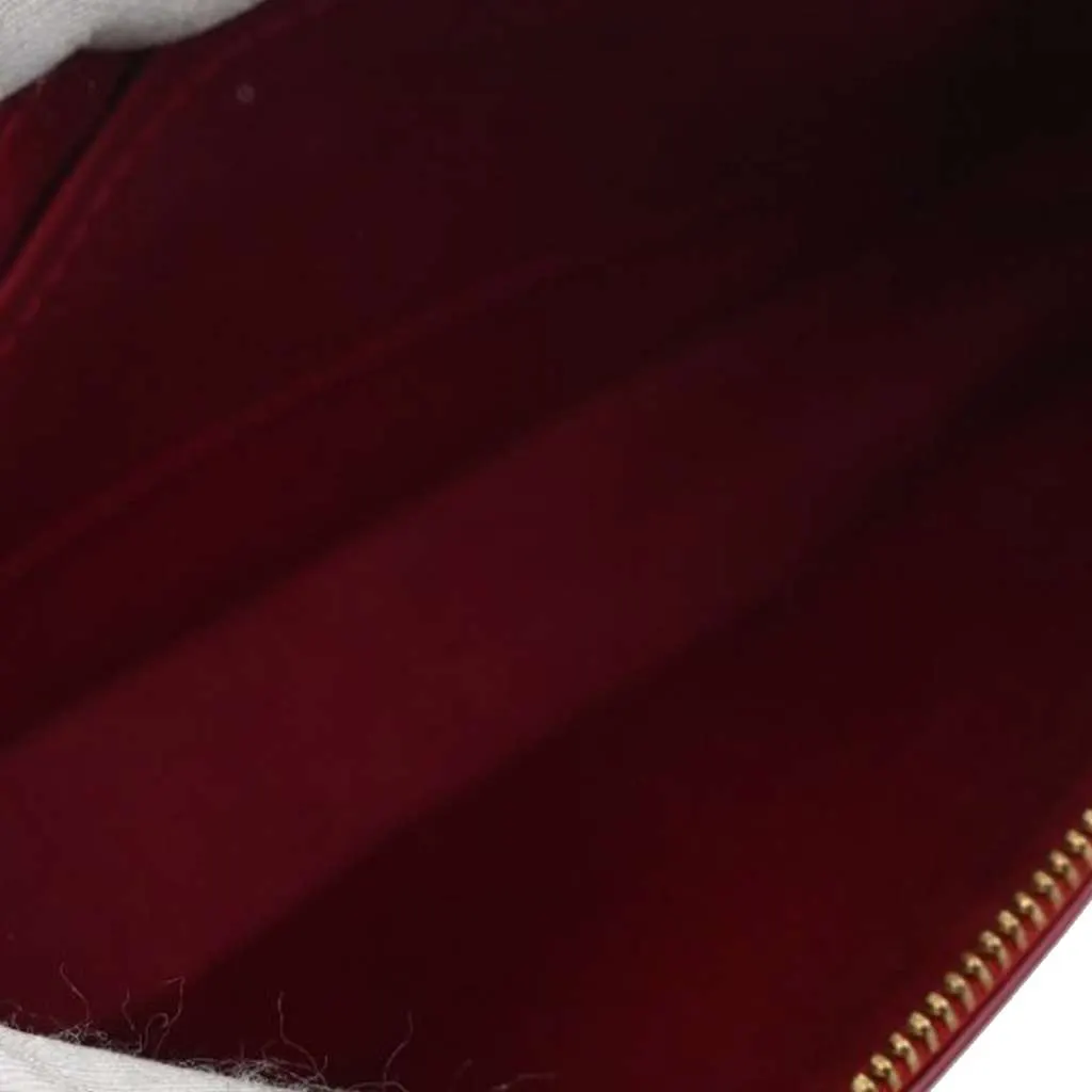 Louis Vuitton Monogram Vernis Pochette Accessoires Red Leather Very good - Model View