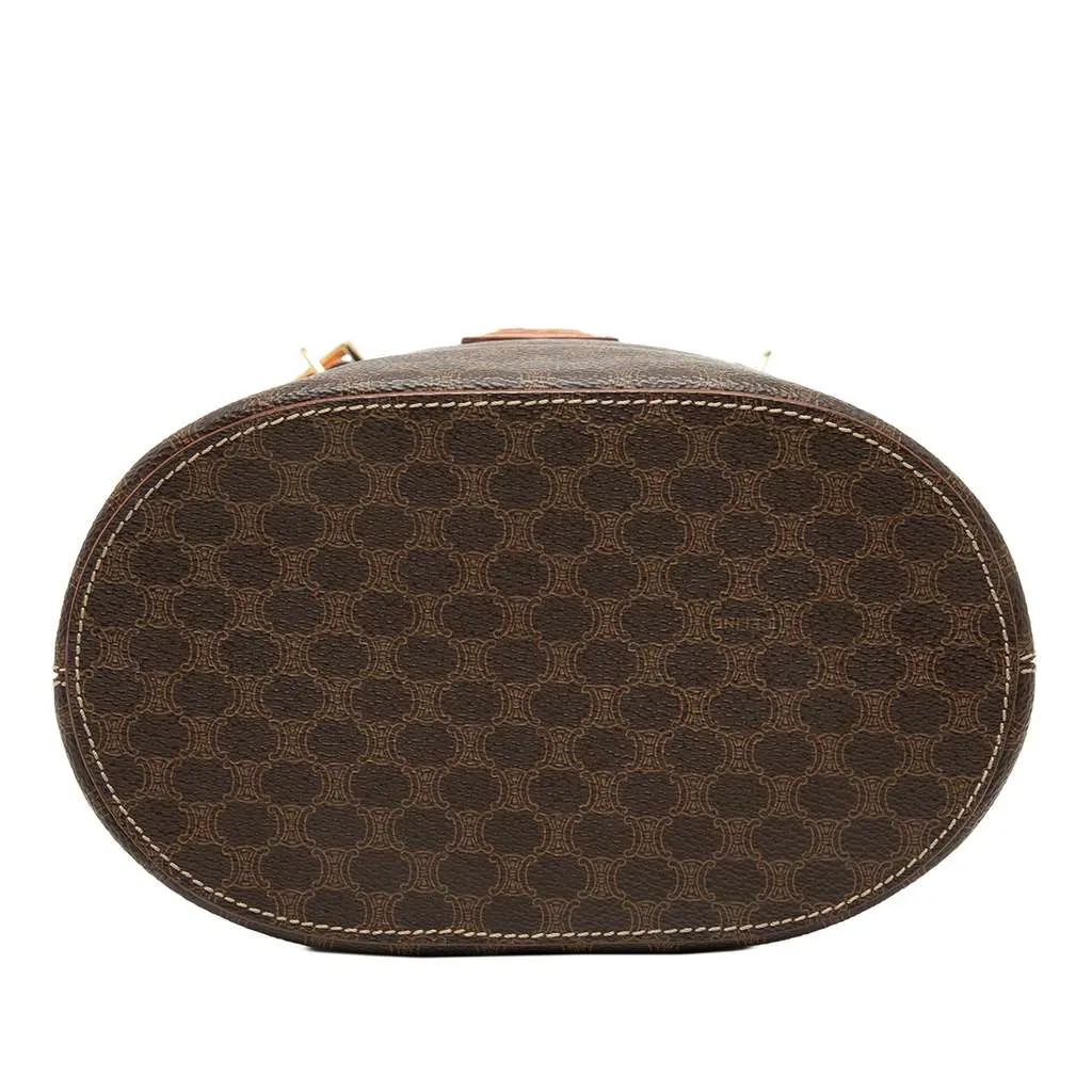 Celine Macadam Coated Canvas Tote Brown Canvas Good - Inside View