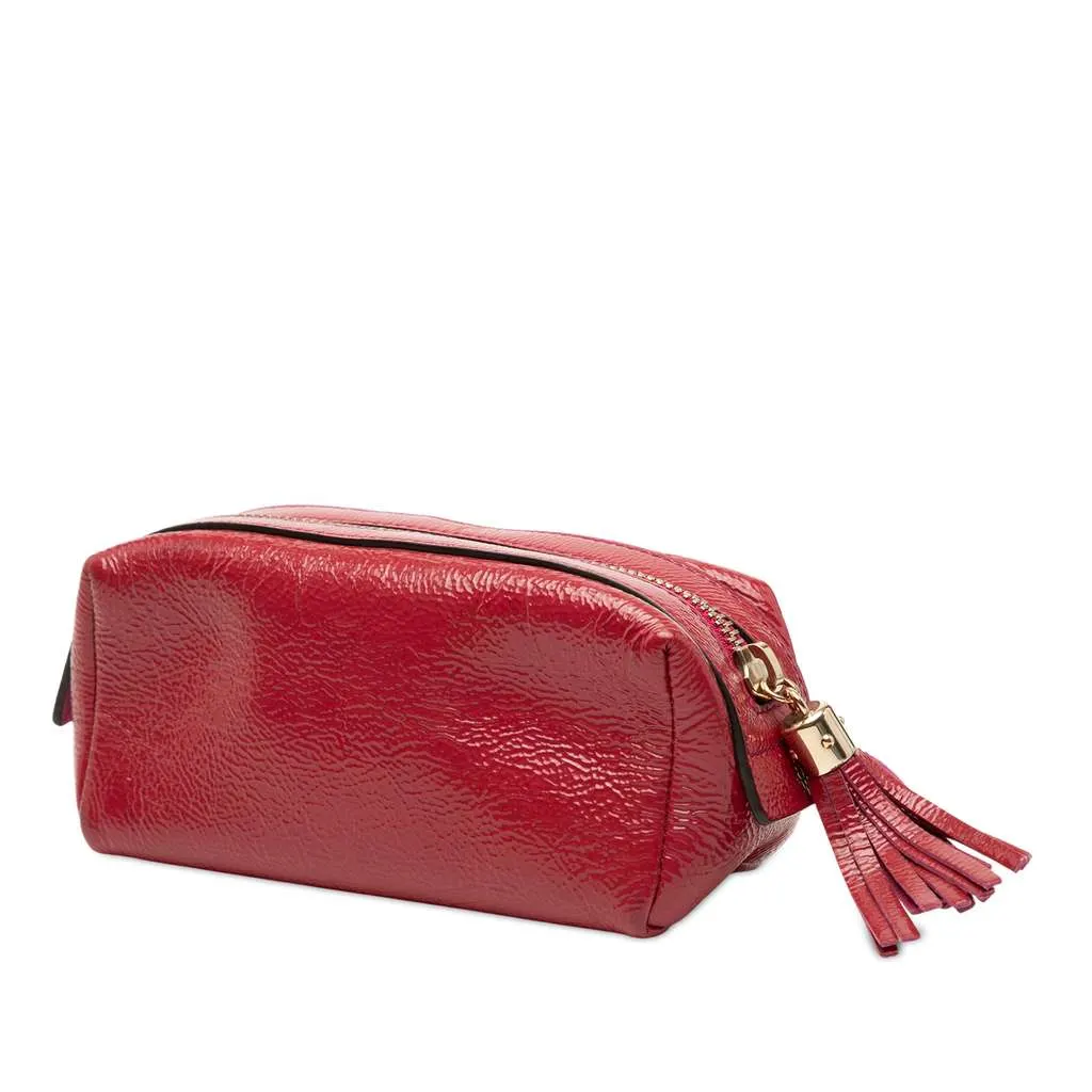 Gucci Patent Soho Cosmetic Pouch Pink Leather Very good - Back View