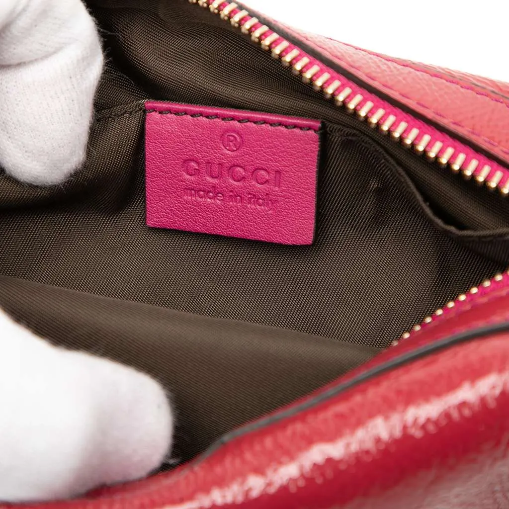 Gucci Patent Soho Cosmetic Pouch Pink Leather Very good - Box View