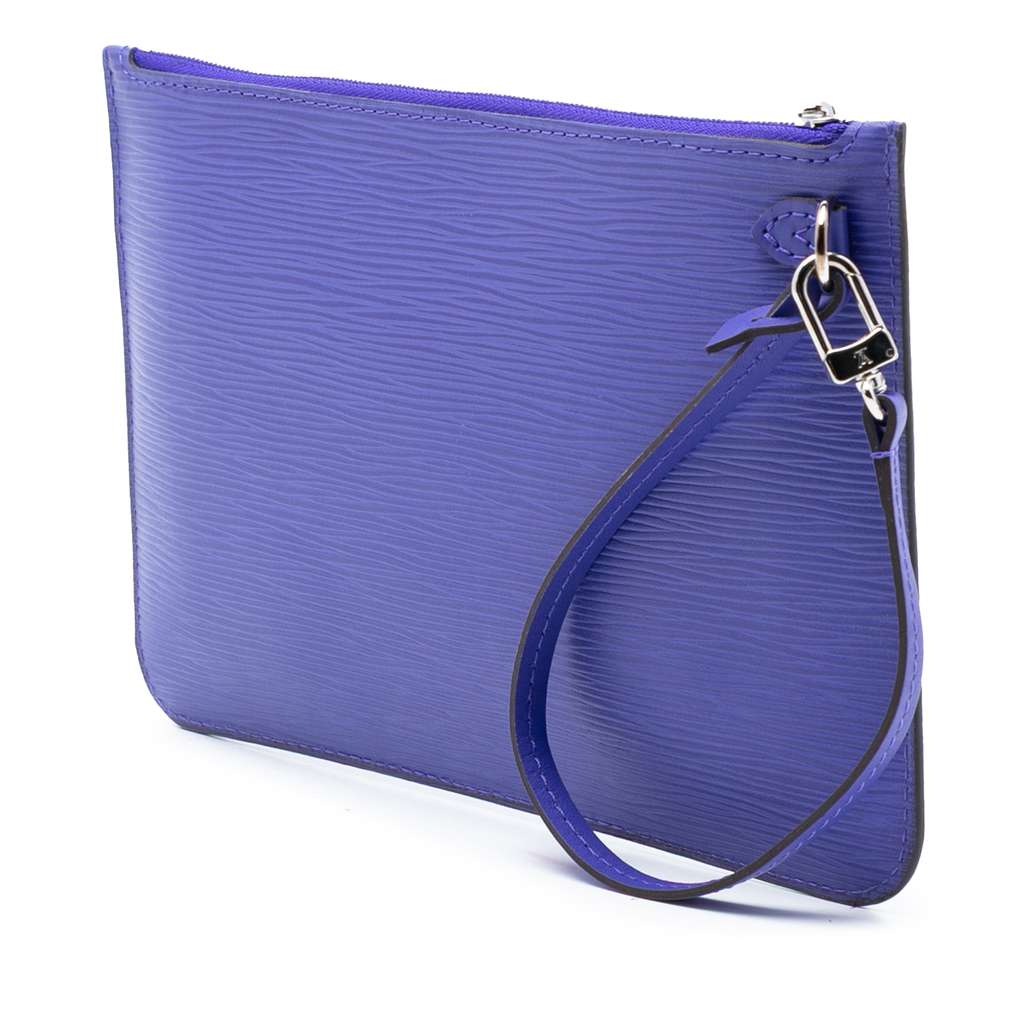 Louis Vuitton Epi Neverfull Pouch Purple Leather Good condition - Back View