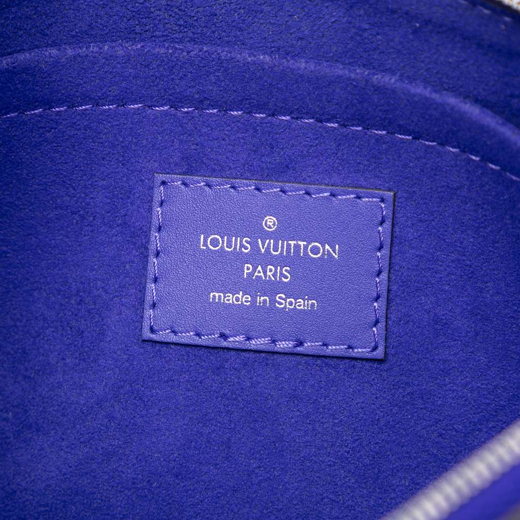Louis Vuitton Epi Neverfull Pouch Purple Leather Good condition - Box View