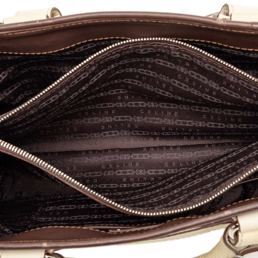 Celine Tricolor Leather Boogie Handbag White Leather Good condition - Model View