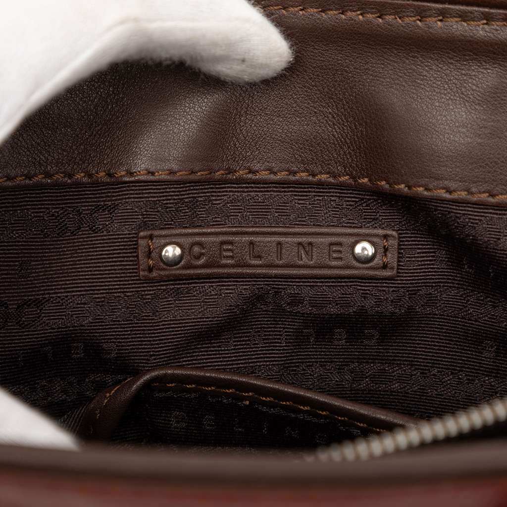 Celine Tricolor Leather Boogie Handbag White Leather Good condition - Box View