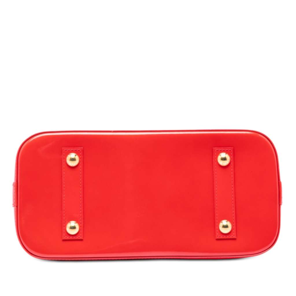 Louis Vuitton Monogram Vernis Alma PM Orange Leather Good condition - Inside View