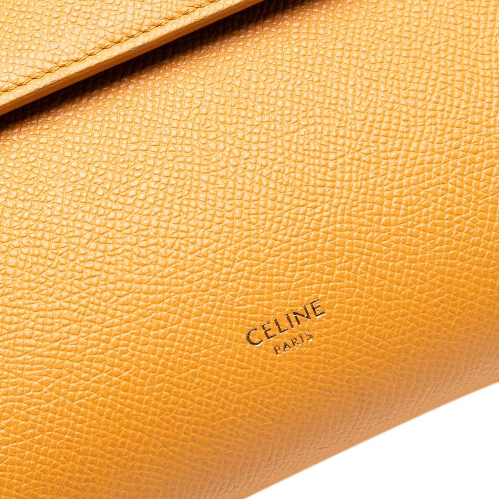 Celine Nano Grained Calfskin Belt Bag Yellow Leather Good condition - Box View