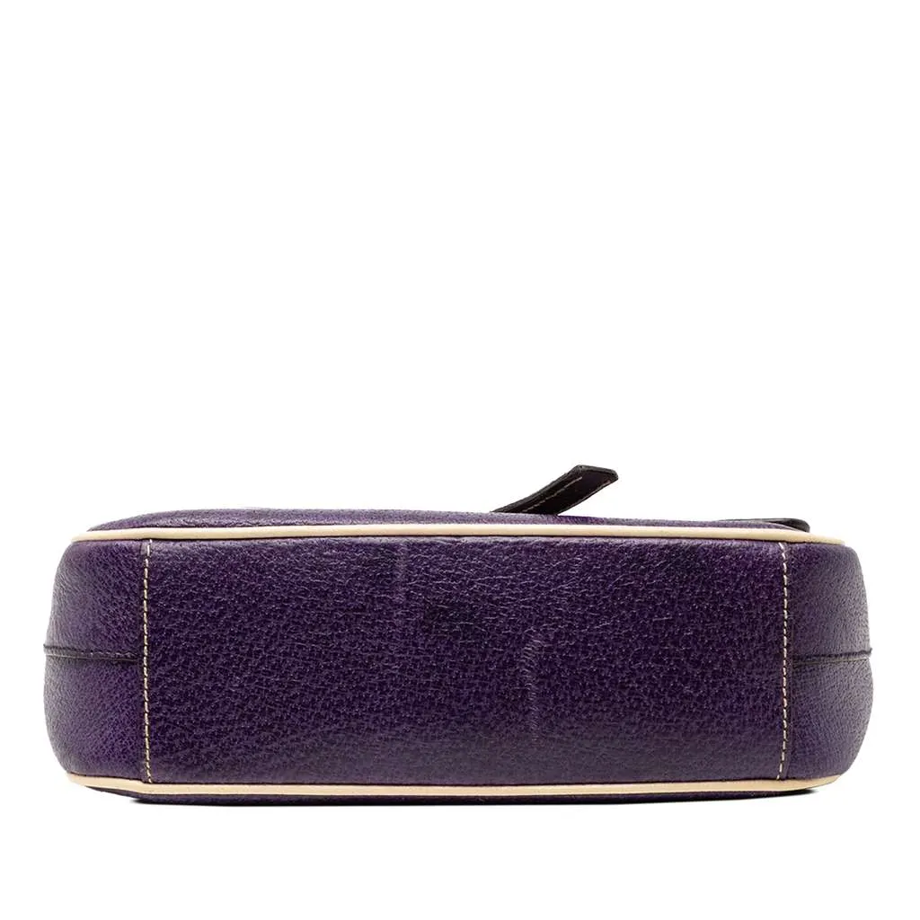 Prada Cinghiale Flap Shoulder Bag Purple Leather Very good - Inside View