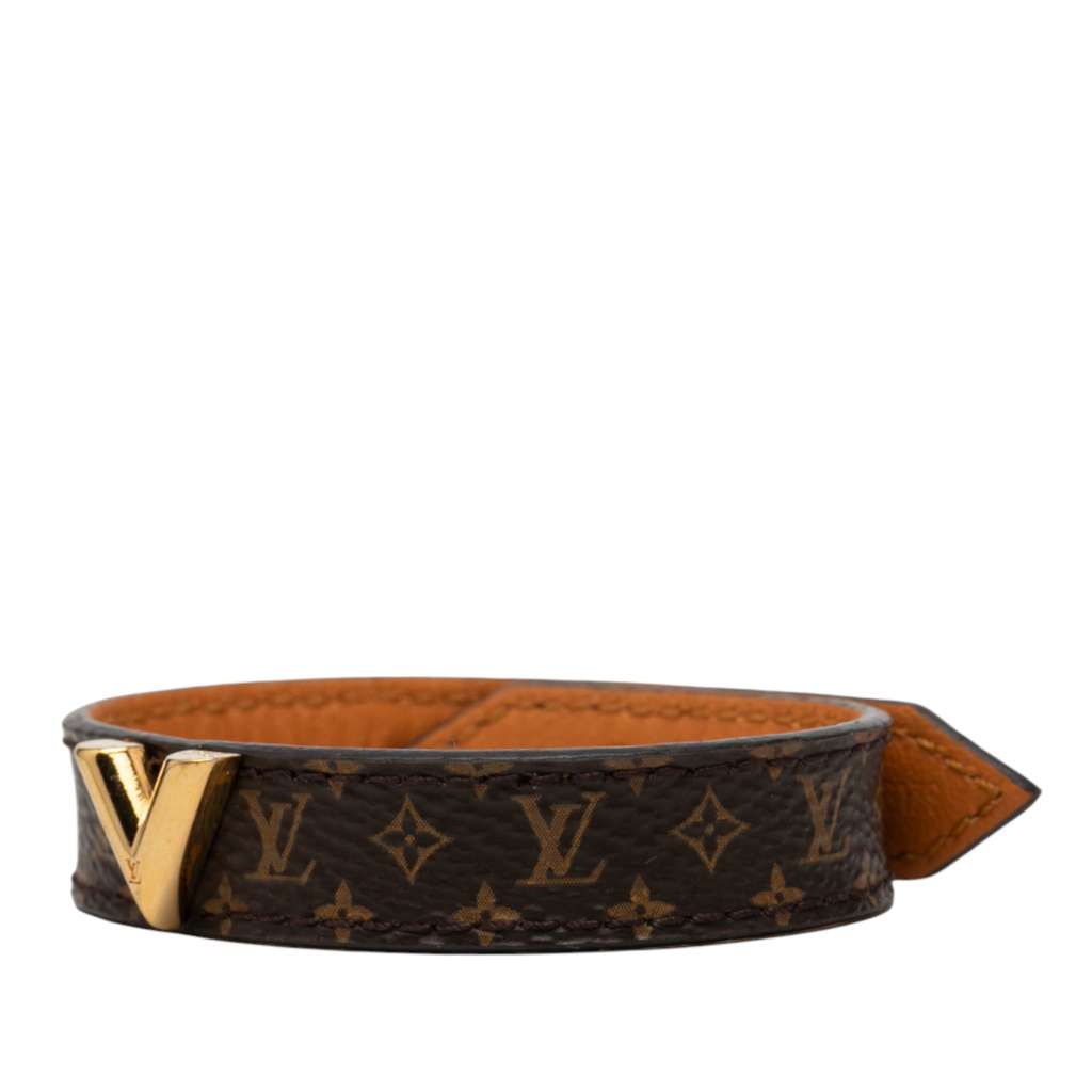 Louis Vuitton Monogram Essential V Bracelet 17 Brown Good condition - Back View