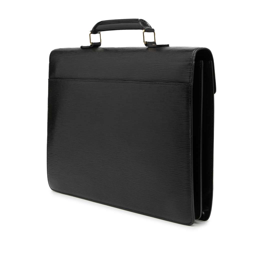 Louis Vuitton Epi Serviette Conseiller Black Leather Good condition - Back View