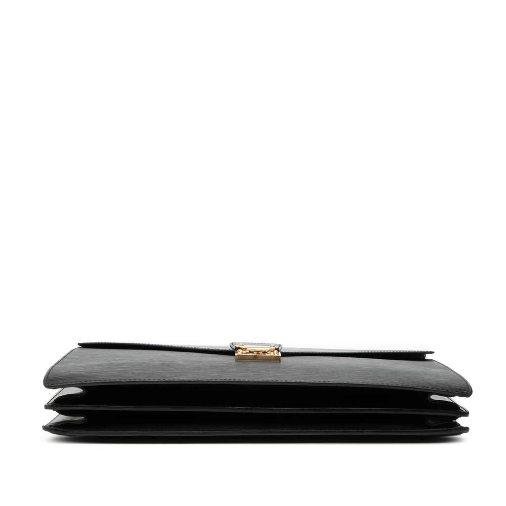 Louis Vuitton Epi Serviette Conseiller Black Leather Good condition - Inside View